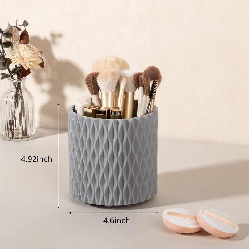 Anyoifax Makeup Brush Holder Organizer 362°Rotating Make Up Brushes Container