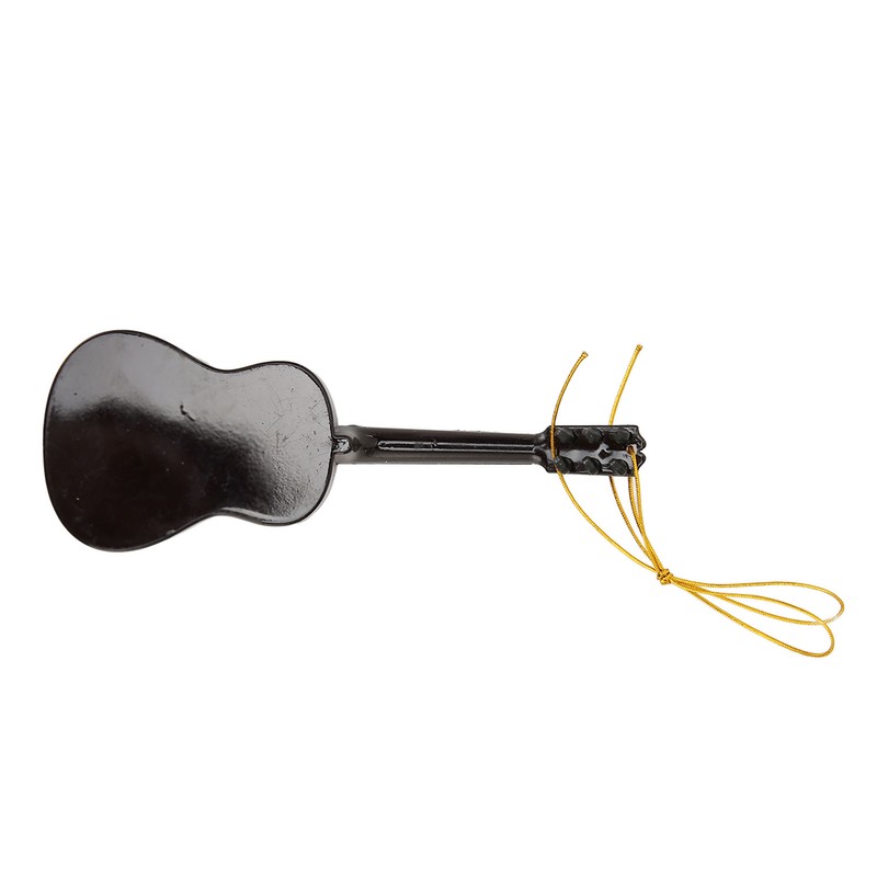 Guitar Model Lifelike Decorative Wooden Miniature Guitar Ornament for Christmas