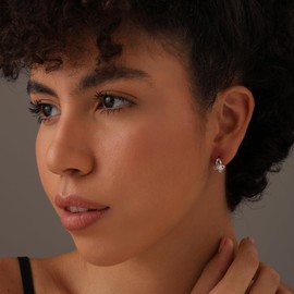 LeCalla 925 Sterling Silver Celtic Knot Hoop Earrings | Italian Reversible Huggie Hoop Earrings for Women Teen 12mm