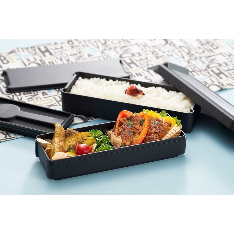 Iwasaki Industrial Men's Lunch Box, 2-Tier, 34.0 fl oz (940