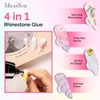 Melodysusie Nail Rhinestone Glue and White Handheld UV Light for