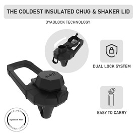 The Coldest Chug and Shaker Lid for Wide Mouth Bottles - Protein Shakes, Healthy Shakes, Gym (Forever Pink)