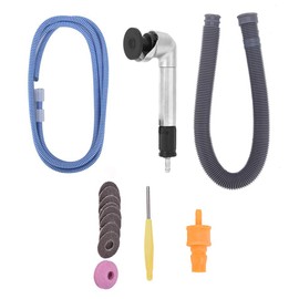 Walfront Pneumatic Grinding Pen high speed 90 Degree Bend Mini Air Micro Angle Die Grinder 6 bar Grinders Hand Tool Kit 23500rpm, Pneumatic Angle Grinder/Polisher