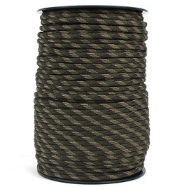 100M Parachute Cord Roll 550 Type Paracord Lanyard Rope 9 Strand Cores Outdoor Tent Hiking Rope Roll Parachute Cord (Camouflage 1)