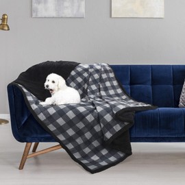 Waterproof Pet Blanket, Pee Urine Proof Dog Blanket for Couch Bed, Soft Reversible Furniture Protector Cover