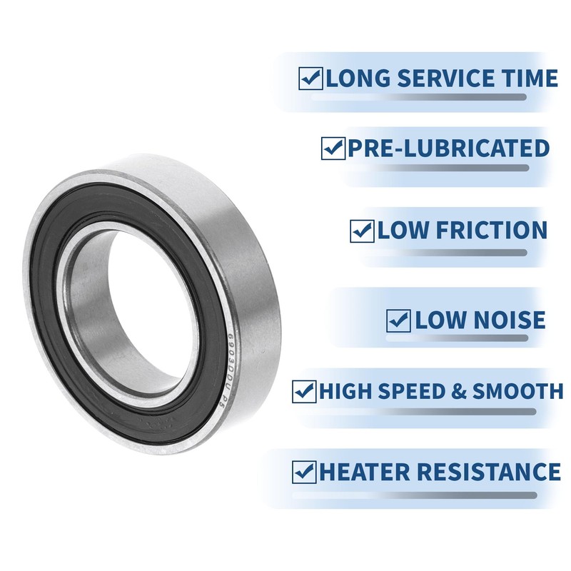 ACROPIX 6903DDU ディープグルーブボールベアリング P5 17x30x7mm 潤滑ベアリング ダブルラバーシール ブラック シルバートーン スクーター