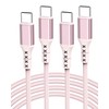 USB C Cable 15FT 2-Pack,Pink USBC 60W Fast Charging for