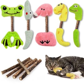 Aidiyapet Catnip Toy For Cats & Kittens, Cat Catnip Sticks, Cat Chew Sticks, Matatabi Silvervine Chew Sticks, Cat Dental Chews for Cat Teeth Cleaning, Cat Toys for Indoor Cats