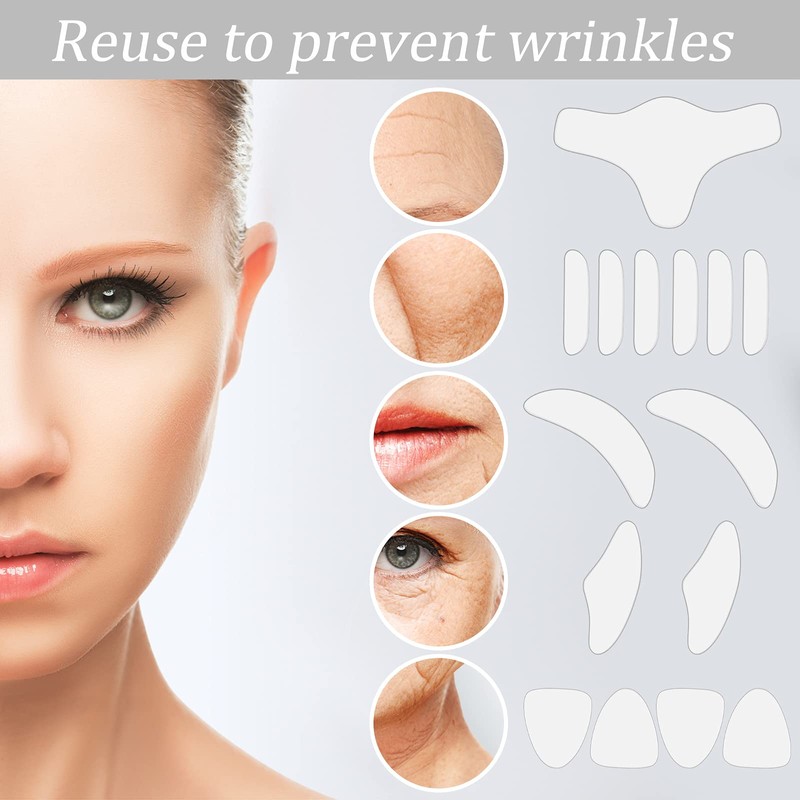 Maitys 16 Pcs Silicone Face Patches, Reusable Soft and Comfortable,