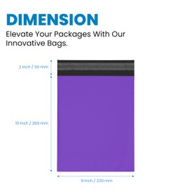 UK SUPPLIES LIMITED Pack of 100, Small (9"x12"/230x310mm) Purple Mailing Bags, Waterproof, Peel & Seal Envelopes, Parcel Bags for Posting Clothes I Packaging Bags I Postage Bags I Parcel Mailing Bags