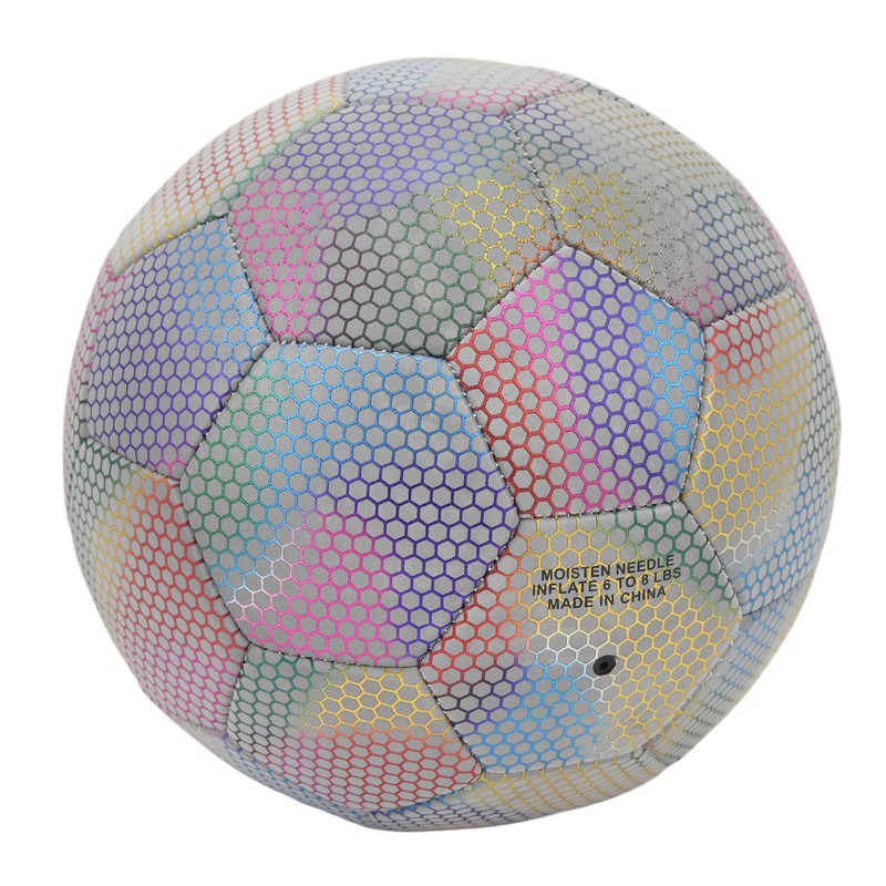 Soccer Ball PU Size 5 Light Color Reflective Glowing Soccer