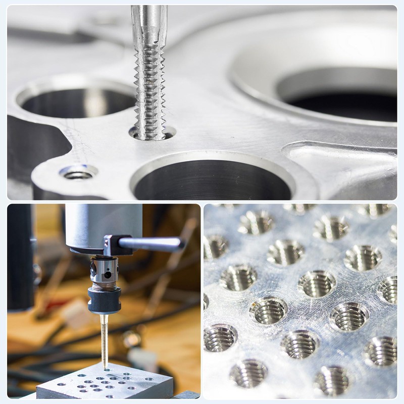 uxcell 4pcs Straight Flute Screw Taps 1/4-20 UNC 2B Thread