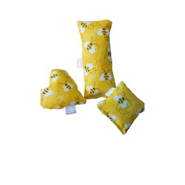 Honey Bee Catnip Pillow Toy Kicker. Made with Organic Catnip (Retangle)