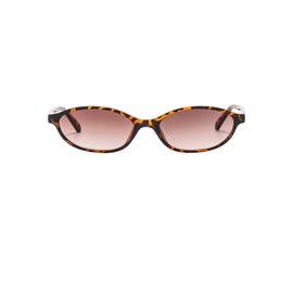 IKANOO Retro Oval Sunglasses for Women Men Cat Eye 90s Style Trendy Narrow Sunnies Vintage Small Sun Glasses (Tortoise Brown)