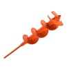 AuSable Brand 3" Orange Dirt Hole Auger - All Steel Lifetime Lasting - Trapping