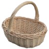 Red Hamper S015/HOME Wicker Childs Oval Shopping Basket