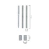 LANZZAS Flue Pipe Holder Set/Pipe Clamp – for Diameter 130