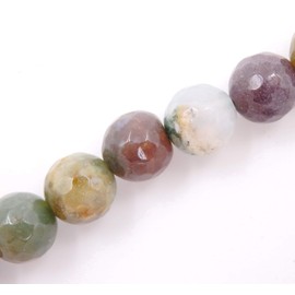Malahill abalorio facetadas de piedras preciosas para bisutería, se vende por bolsa, 5 hebras en el interior, Ágata (Indian agate), 8mm, 1