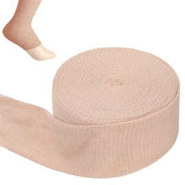 Stockinette Elastic Tube Bandage Air Permeable Compression Bandage Size D Gauze Bandage Roll Support Bandage Plaster Under Cover for Arm Leg Knee, 3.0 Inches x 26 Feet