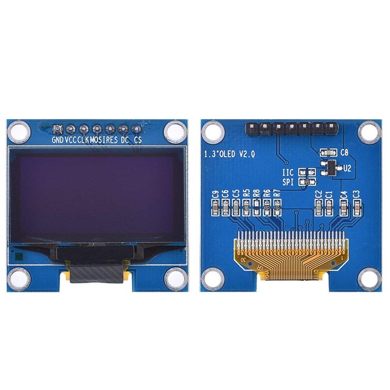 WINGONEER 2pcs 1.3" SPI 128x64 SSH1106 OLED LCD Display LCD