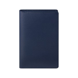 HANATORA LongSA02 Genuine Leather Long Wallet, Italian Leather, Bifold Wallet, Thin, Slim Card Case, Women's, Men's, Coin Purse, Bill Compartment, Simple, Bifold Wallet, navy
