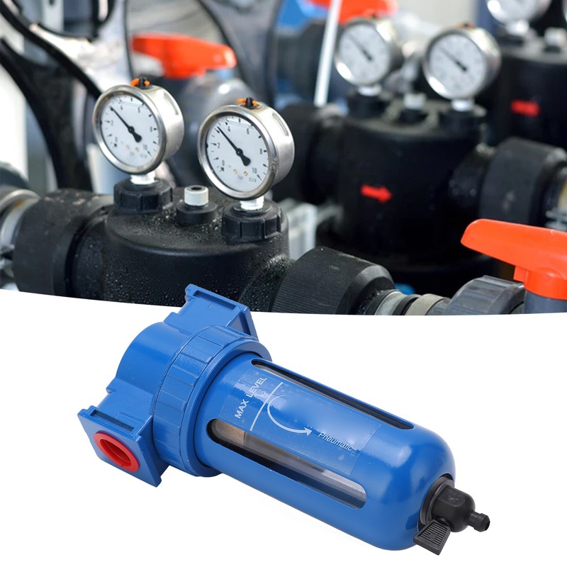 Compressed Air Filter Manual Drain Zinc Alloy Stainless Steel High