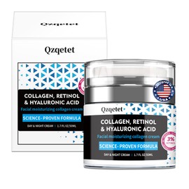 Face Cream Collagen, Retinol & Hyaluronic Acid Cream, 1.7 fl.oz Anti-Aging Facial Moisturizer, Daily Moisturizer Face Lotion for All Skin Tapes, Women and Men