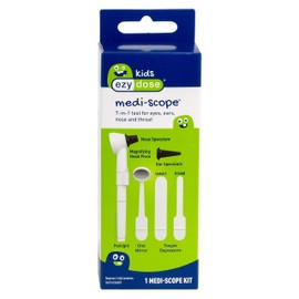 Ezy Dose Kids Medi Scope Kit, 7-in-1 Tool for Eyes, Ears, Nose and Throat, Otoscope, Check for Ear Infection, Sore Throat at Home, For Kids and Adults, BPA Free