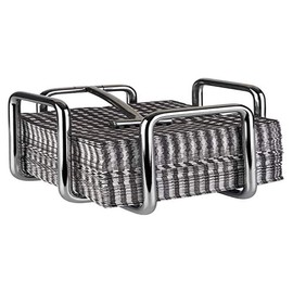 APS Napkin Holder "Hero" Stainless Steel Napkin Stand Holder for Approx. 65 Cocktail Napkins Including Weight 14.5 x 14.5 cm Height 10 cm