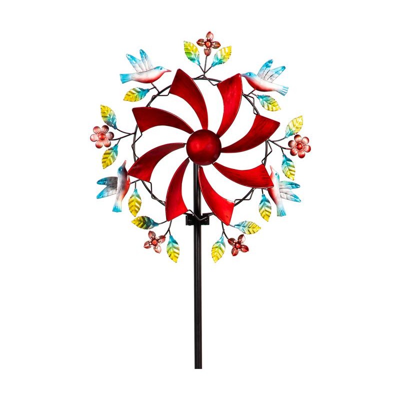 QVC Plow & Hearth Interchangeable Garden Wind Spinner - Color: