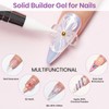 MIZHSE Solid Builder Gel for Nails, 2PCS 18g Clear Non-Stick