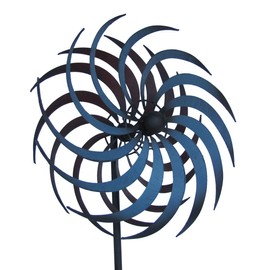 TG,LLC Treasure Gurus Double Pinwheel Kinetic Lawn Garden Wind Spinner Metal Outdoor Yard Decor
