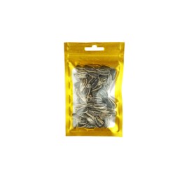 Gold with Window Flat Reclosable Storage Bags for Small Business, Bulk, Freeze Dried Candy, Party Favor, Beauty Wax Melt, Accessories Packaging Bags with Hang Hole (500, 3.94 inch x 5.91 inch)