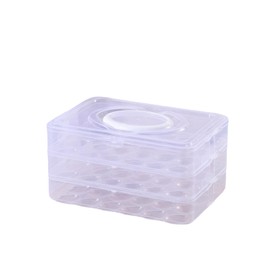 SAJDBASFG Covered Egg Holder,(Set of 3),Clear Egg Holder Storage Container,Stackable Plastic Refrigerator Egg Trays for Deviled Egg,Protect and Keep Fresh,Party Home Kitchen Supplies(72 Eggs)