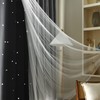 Kinryb Black Star Cutout Blackout Curtains Double Layer Curtains with
