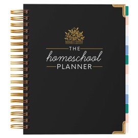 Paper Peony Press The Homeschool Planner: Beautiful and Undated with Monthly Tabs | To Do List, Goals, Meal Planning & Academic Tools | Homeschooling, Distance Learning & Family Organizer | Gold Spiral