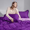 Basic Beyond King Comforter - Purple Reversible Bed Comforter +