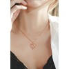INFUSEU Mother Daughter Gifts Rose Gold Heart Mom Necklace Mothers