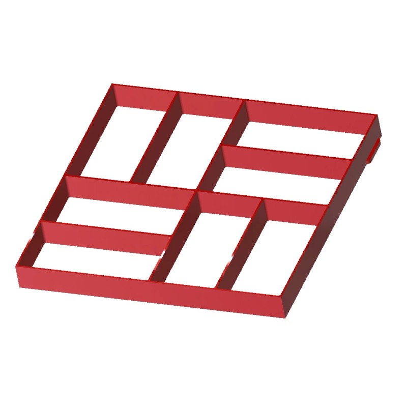 ConcreteMoldz Concrete Mold with 8 Identical Rectangular Grids,Concrete Forms, Walkways