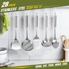 Stainless Steel Kitchen Utensil Set- Fungun 28 Pcs Cooking Nonstick