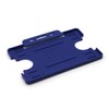 10 x Mid Blue BioBadge Landscape ID Card Holders Open-Faced