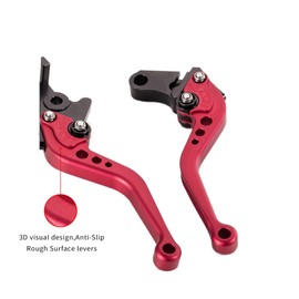 Hopider Short Brake Clutch Levers Compatible with YFM 700 Raptor 2000-2006, YFM 660 Raptor 2001-2006, YFZ 450 S/T/V 2003-2006, Banshee YFZ350 1995-2008, YFS200 Blaster 2003-2007, Red