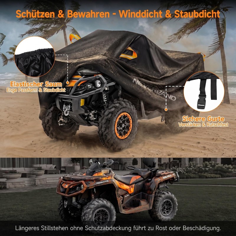 Novsight Quad ATV protective cover, winterproof, protection against dust, rain