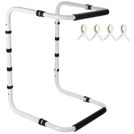 Blanket Lifter for Feet, Adjustable Bed Cradle Blanket Support Frame for Foot, Leg, Knee, Toe and Ankle Pressure Relief, Carbon Steel Bed Lift Aid for Post Surgery, Injury Recovery&Home Care, 4 Clips
