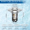 Hibbent 3 in 1 Bathroom Sink Plug Stopper Wash Basin