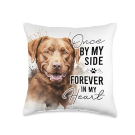 Dog Death Sympathy Gift Pet Memorial Gift Chesapeake Bay Throw Pillow