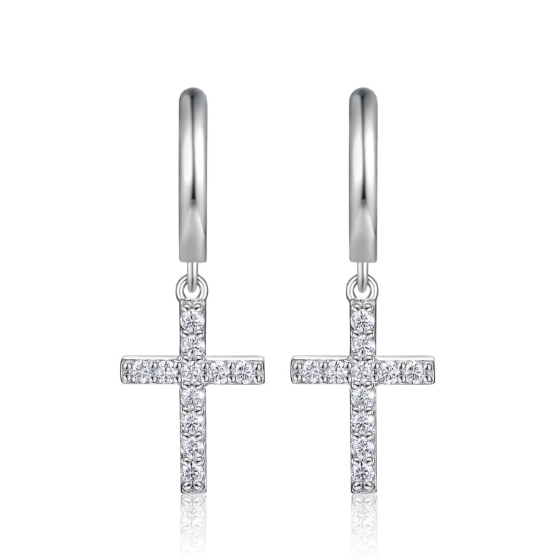 AKICE 2pcs 0.26ct Moissanite Brilliant Cut for Certified Earring S925
