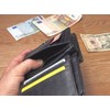 Bad Boy Bi-fold Wallet with L-Shaped Zipper Coin Case, Black