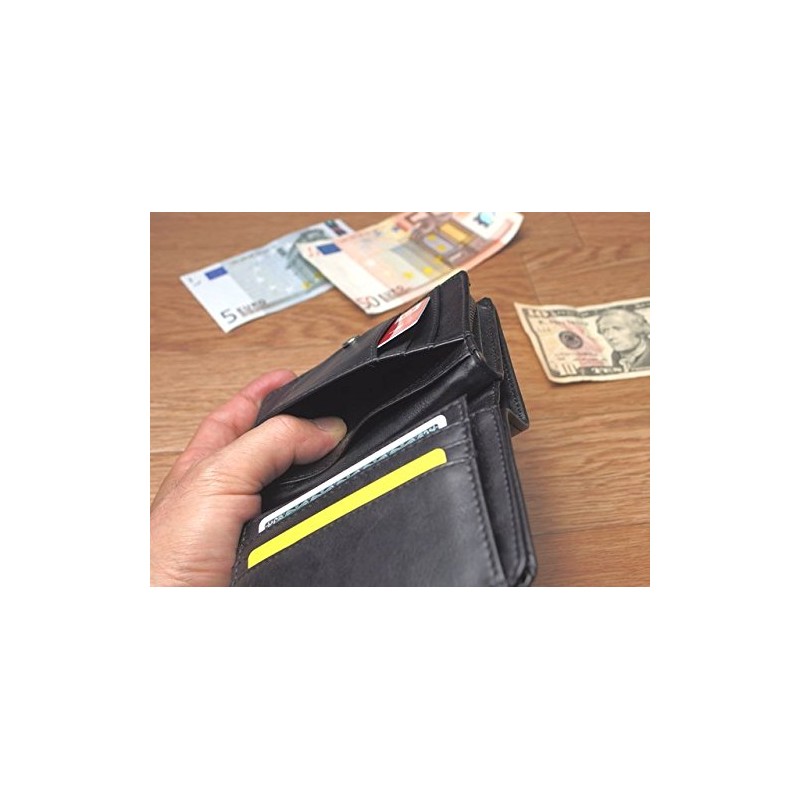 Bad Boy Bi-fold Wallet with L-Shaped Zipper Coin Case, Black