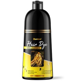 BORMSI Dark Brown Hair Dye Shampoo 3 in 1 with Herbal Natural Ingredients, Hair Color Shampoo for Women or Men for Instant Gray Hair Coverage (500ml)